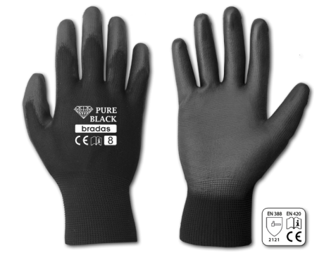 RĘKAWICE ROBOCZE PURE BLACK ROZ. 9/BS