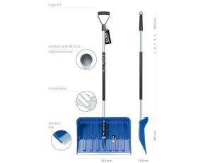 ŁOPATA DO ŚNIEGU ALPINUS TRZON ALUM. NIEBIESKA