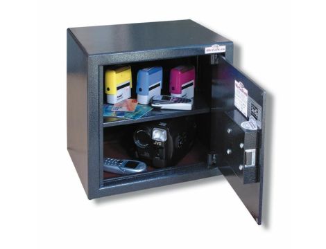 METALKAS SEJF MEBLOWO-GABINETOWY  160x250x180mm, ZAMEK NA KLUCZ / GRAFIT