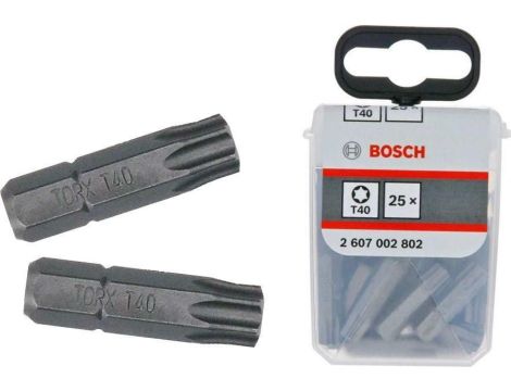 BOSCH KOŃCÓWKA WKRĘCAJĄCA EXH T40 x 25mm   25szt. 2607002802