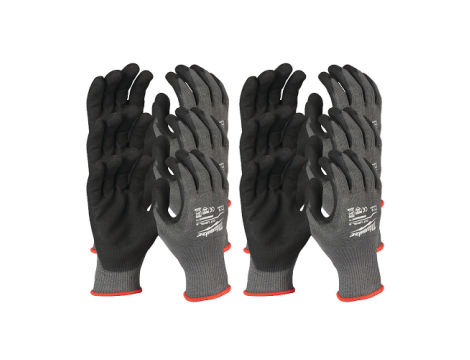 MILWAUKEE RĘKAWICE ODPORNE NA PRZECIĘCIA - POZ. 5 - ROZM XL/10 - 12 SZT.