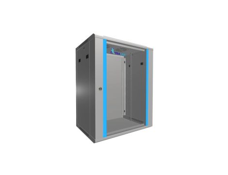 Szafa rack montowana na ścianie Extralink 15U 600x450 Szara