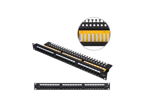 Patchpanel 24 porty Extralink CAT6 UTP