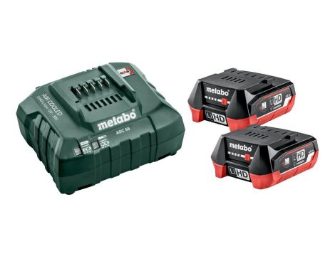 METABO AKUMULATOR 12V 4,0 LiHD x2 +ŁAD. ASC55