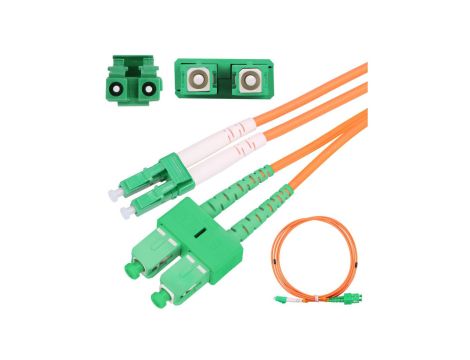 Patchcord Wielomodowy, OM2, Duplex, 3mm, 5m Extralink SC/APC-LC/APC