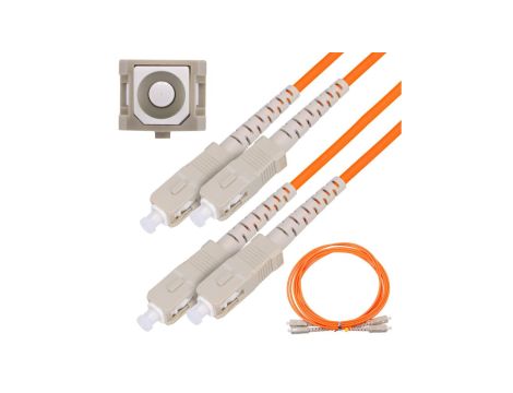 Patchcord Wielomodowy, Duplex, 50/125, 3mm, 3m Extralink SC/UPC-SC/UPC