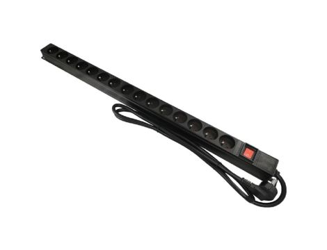 Listwa zasilająca pionowa gniazdo 15 x CEE 7/5 wtyk CEE 7/7 z wyłącznikiem