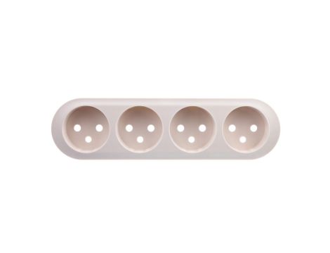 CELIANE. Plakietka gniazda zespolonego 4x2P+Z biała 068125