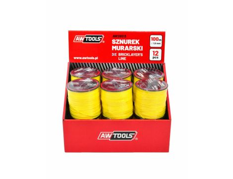 AWTOOLS SZNUREK MURARSKI 100m / 1,5mm 12szt. - 3