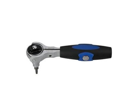 KING TONY GRZECHOTKA 1/4" 72z RUCHOMĄ GŁOWICĄ ORAZ UCHWYTEM