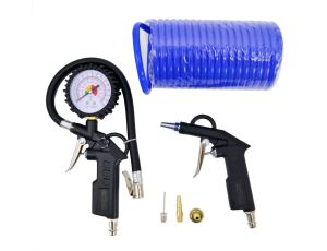 AWTOOLS ZESTAW AKCESORIÓW PNEUMATYCZNYCH Z PISTOLETEM DO POMPOWANIA I PRZEDMUCHIWANIA