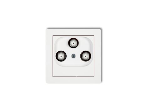 DECO Mechanizm gniazda multimedialnego 3F DATA (Vectra), biały mat 25DGMV