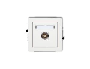 DECO Mechanizm gniazda pojedynczego BNC, biały mat 25DGBNC-1