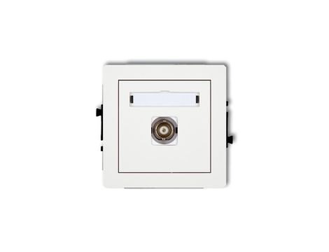 DECO Mechanizm gniazda pojedynczego BNC, biały mat 25DGBNC-1