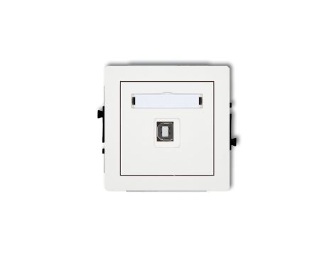 DECO Mechanizm gniazda pojedynczego USB A-B 2.0, biały mat 25DGUSB-3