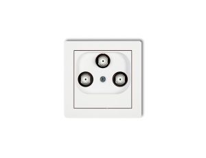 DECO Mechanizm gniazda multimedialnego 3F DATA (UPC), biały mat 25DGMU