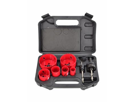 AWTOOLS KOMPLET OTWORNIC BIMETALOWYCH  9 elem. 22-73mm