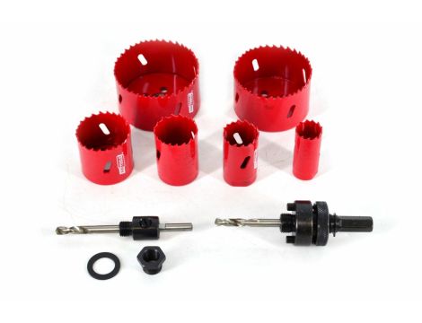 AWTOOLS KOMPLET OTWORNIC BIMETALOWYCH  9 elem. 22-73mm - 2