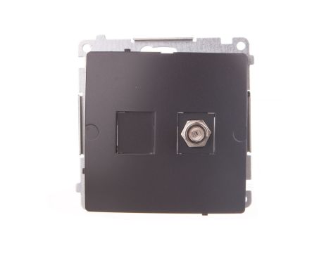 Simon Basic Gniazdo antenowe pojedyncze typu F grafit mat, BMAF1.01/28