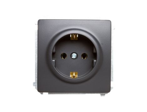Simon Basic Gniazdo pojedyncze z/u Schuko 16A, 250V grafit matowy BMGSz1.01/28