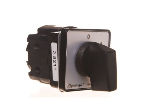 Łącznik Krzywkowy 10A Rozłącznik 0-1 (3 - biegunowy) mocowany do pulpitu czoło szare pokrętło czarne SK10G-2.8211P03