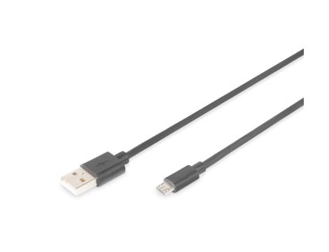 Kabel USB 1,8m czarny USB A/M wtyk - microUSB B/M wtyk s/USB 2.0 AK-300110-018-S