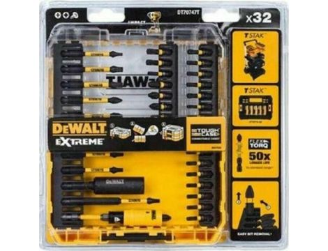 DEWALT ZESTAW KOŃCÓWEK FLEXTORQ 32cz.