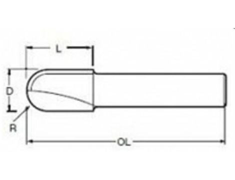 MAKITA FREZ DO ROWKÓW U 8mm R=8 16x18mm