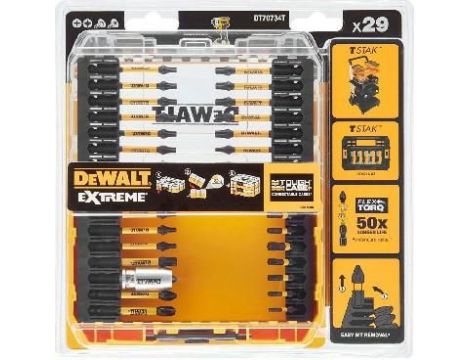 DEWALT ZESTAW KOŃCÓWEK FLEXTORQ 29cz.