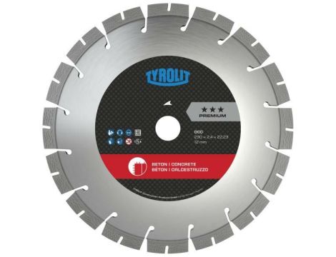 TYROLIT TARCZA DIAMENTOWA DO BETONU DCC PREMIUM 230 x 22,2mm C73W