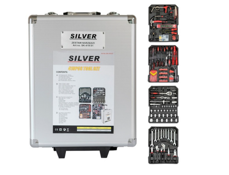 SILVER ZESTAW KLUCZY  419el. W WALIZCE NA KÓŁKACH