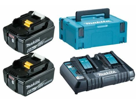 MAKITA ZESTAW ZASILAJĄCY 18V (BL1860Bx2+DC18RD)
