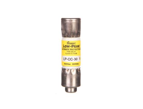 Wkładka bezpiecznikowa cylindryczna 10x38mm 30A 600V AC/300V DC, zwłoczna, klasa CC LP-CC-30