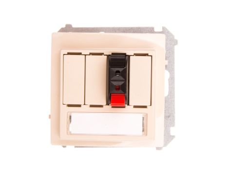 Simon Basic Gniazdo głośnikowe pojedyncze z polem opisowym beżowe BMGL31.01/12