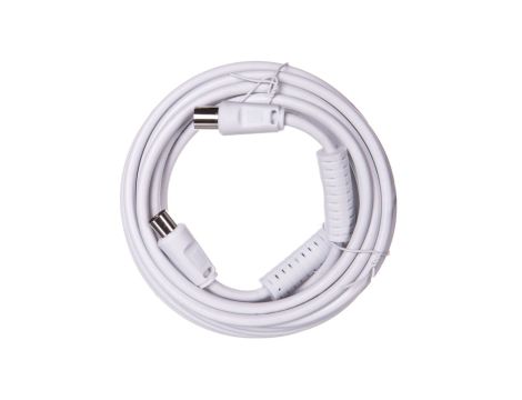 Przewód antenowy IEC 5m biały 50725