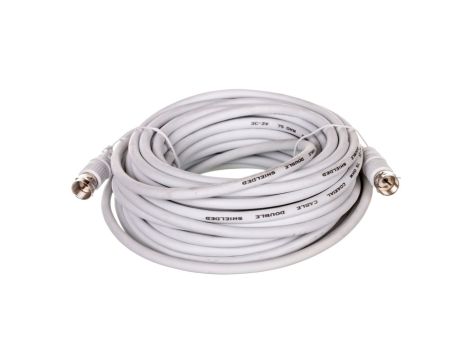 Przewód antenowy satelitarny F 10m biały 11742