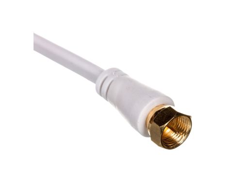 Przewód antenowy satelitarny płaski F 5m biały 67296