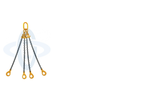ZAWIESIE ŁAŃCUCHOWE 4-CIĘGN. 4,25T/3,0m  HAKI Z ZABEZPIECZENIEM /SKRACANE D8 G80 4C - 2