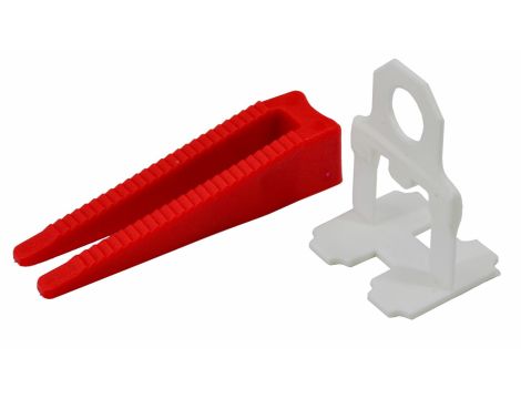 AWTOOLS SYSTEM POZIOMOWANIA PŁYTEK LEVEL UP 1,0mm - 6-17mm - KLIPS 100szt. + KLIN 100szt. - 6