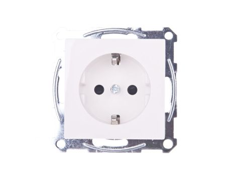 Merten System M Gniazdo pojedyncze Schuko 16A IP20 z przesłonami biel polarna MTN2400-0319