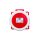 Gniazdo tablicowe 16A 4P 400V /75x75/ czerwone IP67 POWER TWIST 3142-6
