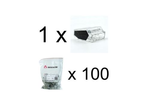 Złączka do puszek instalacyjnych 4x0.5-2.5 mm VDE DGN 1 sztuka 100 sztuk, Ilość: 100 sztuk