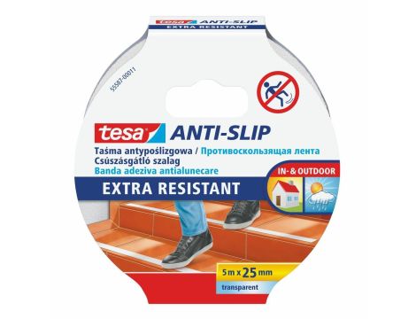 TESA TAŚMA ANTYPOŚLIZGOWA PRZEZROCZYSTA 5m x 25mm