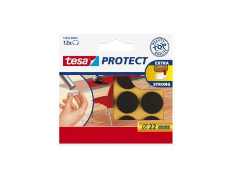 TESA PODKŁADKI FILCOWE 22mm BRĄZ 12szt.