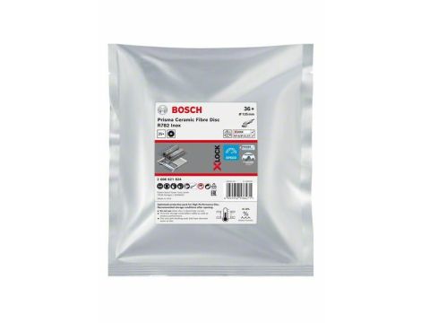 BOSCH FIBRA KRĄŻEK X-LOCK INOX 125 gr. 36 R782 /25szt. 2608621824