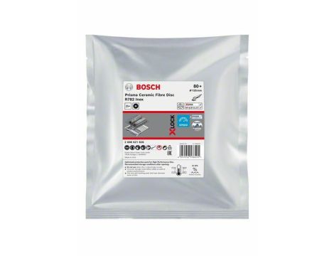 BOSCH FIBRA KRĄŻEK X-LOCK INOX 125 gr. 80 R782 /25szt. %%% 2608621826