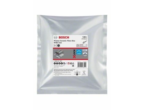 BOSCH FIBRA KRĄŻEK X-LOCK INOX 125 gr.120 R782 /25szt. %%% 2608621827