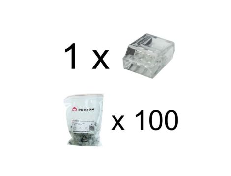 Złączka do puszek instalacyjnych 3x0.5-2.5 mm VDE DGN 1 sztuka 100 sztuk, Ilość: 100 sztuk