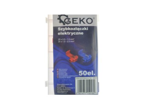 Szybkozłączki elektryczne zestaw 50 elementów 0.5-1.5 1.5-2.5 0180