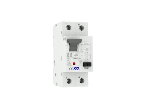 B25A 30mA 2P 10kA TYP A Wyłącznik różnicowoprąd z członem nadprąd RCBO SEZ 0417
